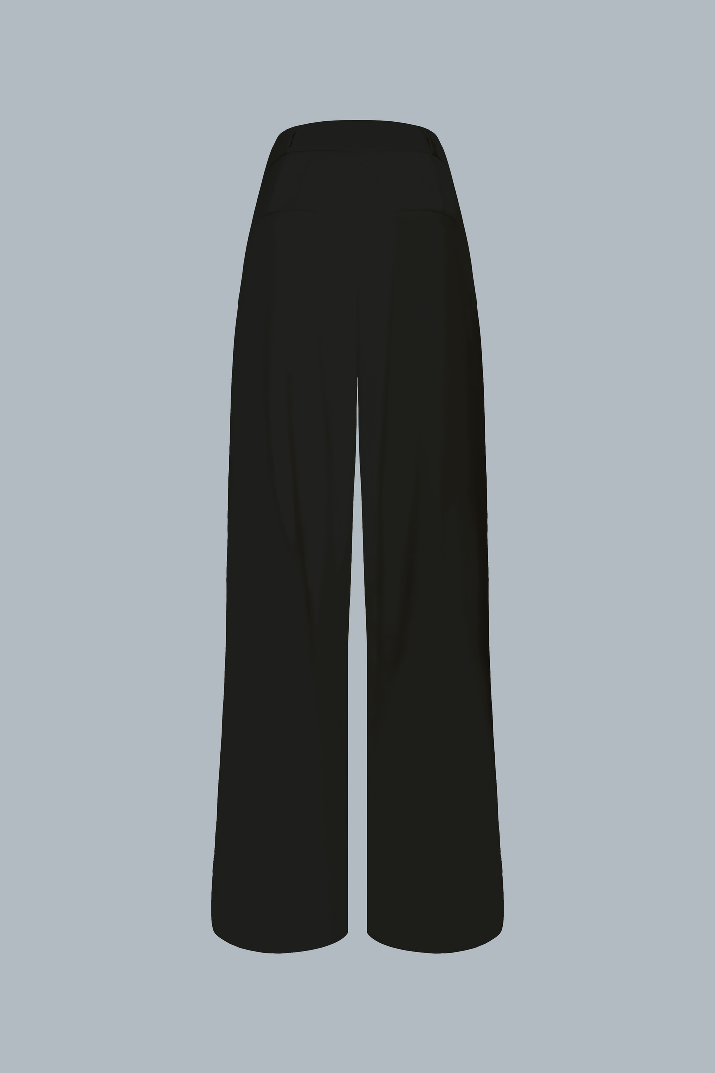 Wide linen trousers - Black