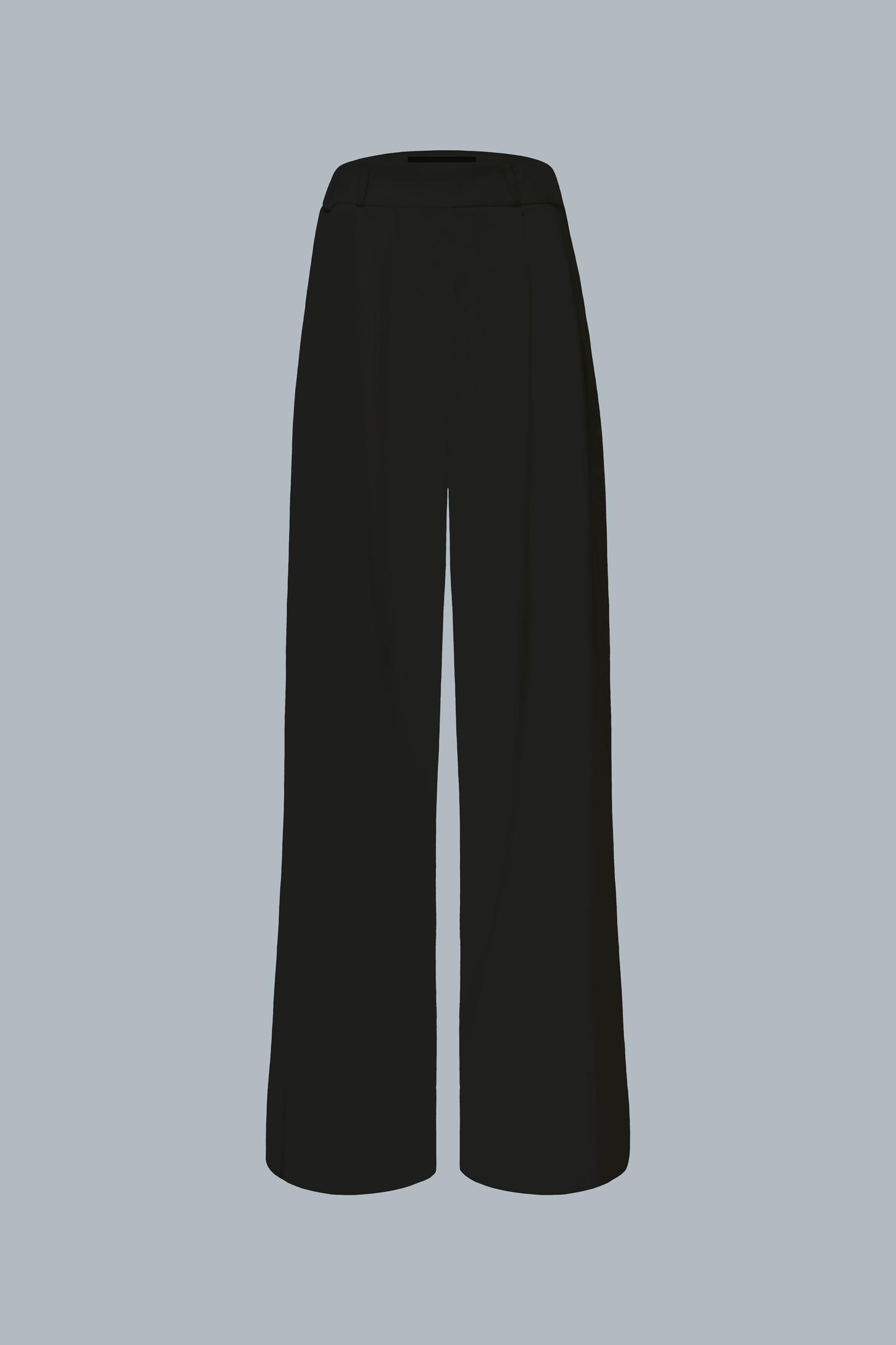 Wide linen trousers - Black